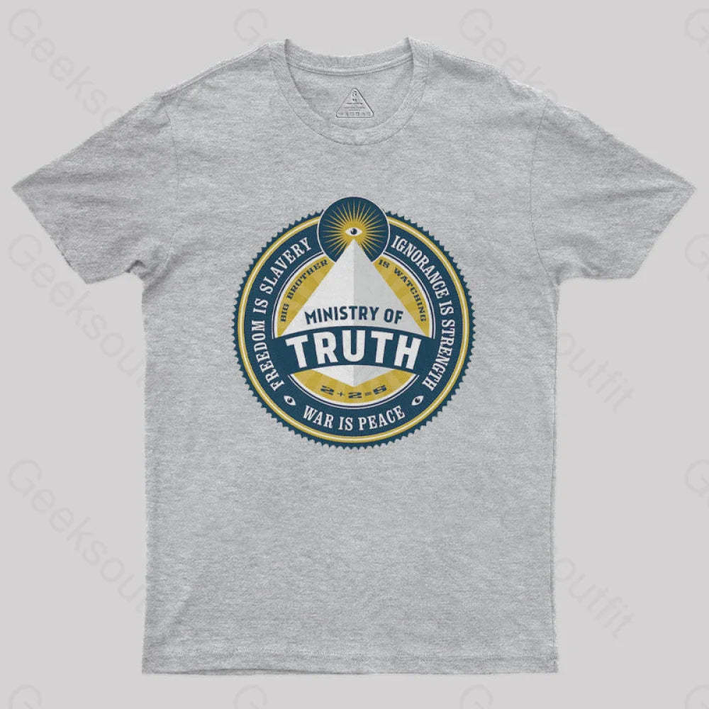 Ministry Of Truth Nerd T-Shirt Grey / S