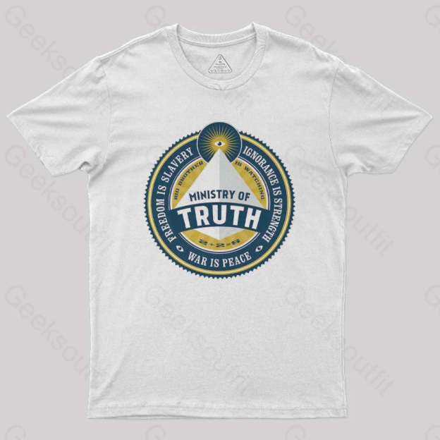 Ministry Of Truth Nerd T-Shirt White / S