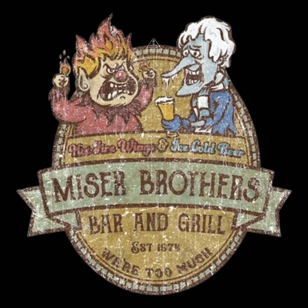 Miser Brothers Christmas Retro Design Geek T-Shirt