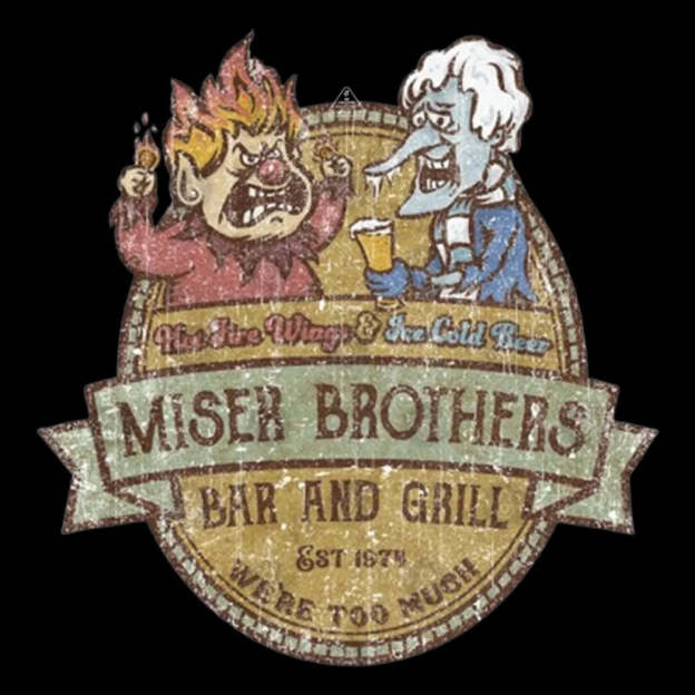Miser Brothers Christmas Retro Design Geek T-Shirt