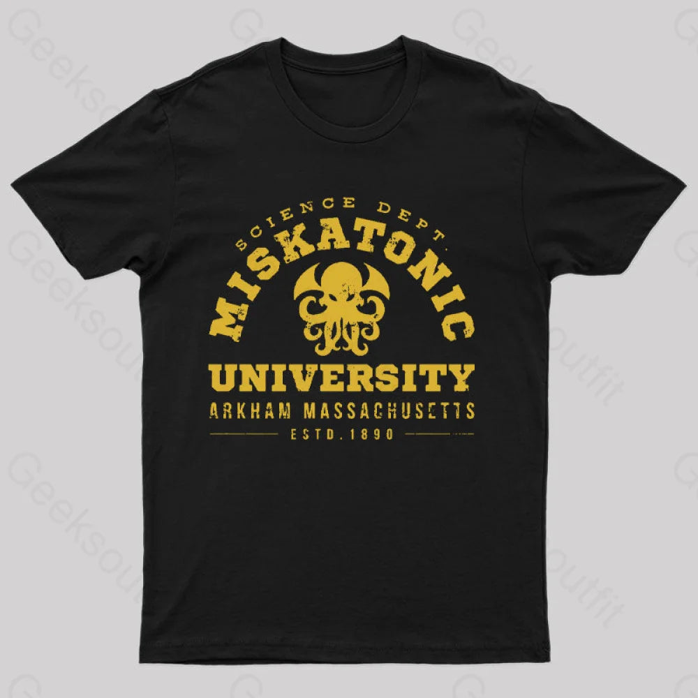 Miskatonic University Science Geeks T-Shirt Black / S