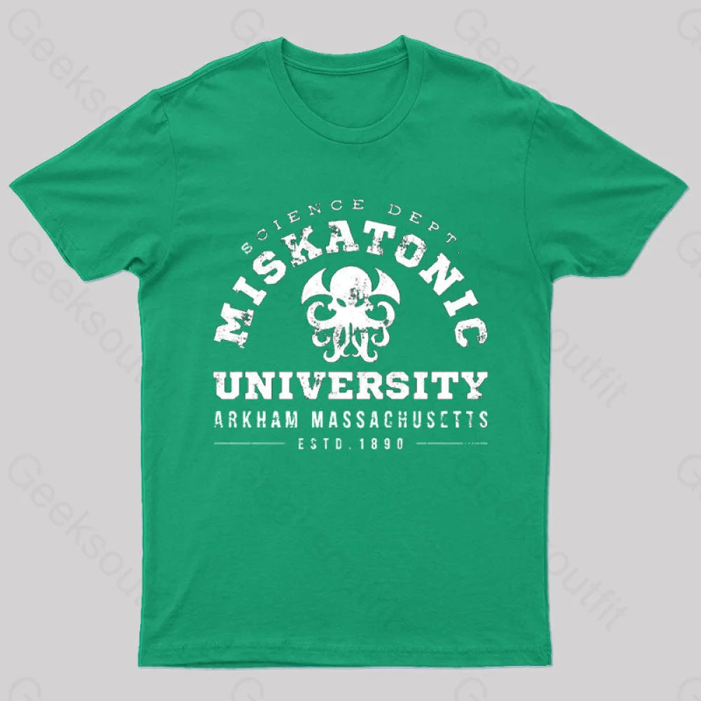 Miskatonic University Science Geeks T-Shirt Green / S