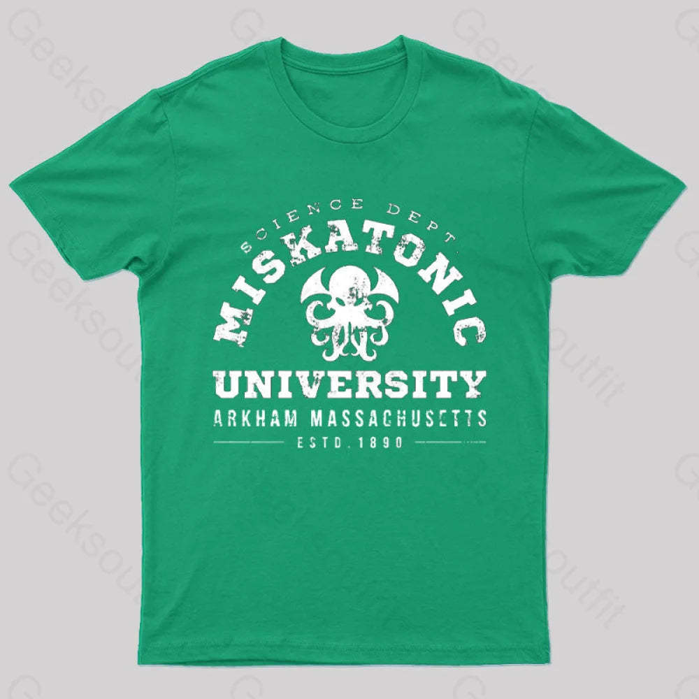 Miskatonic University Science Geeks T-Shirt Green / S