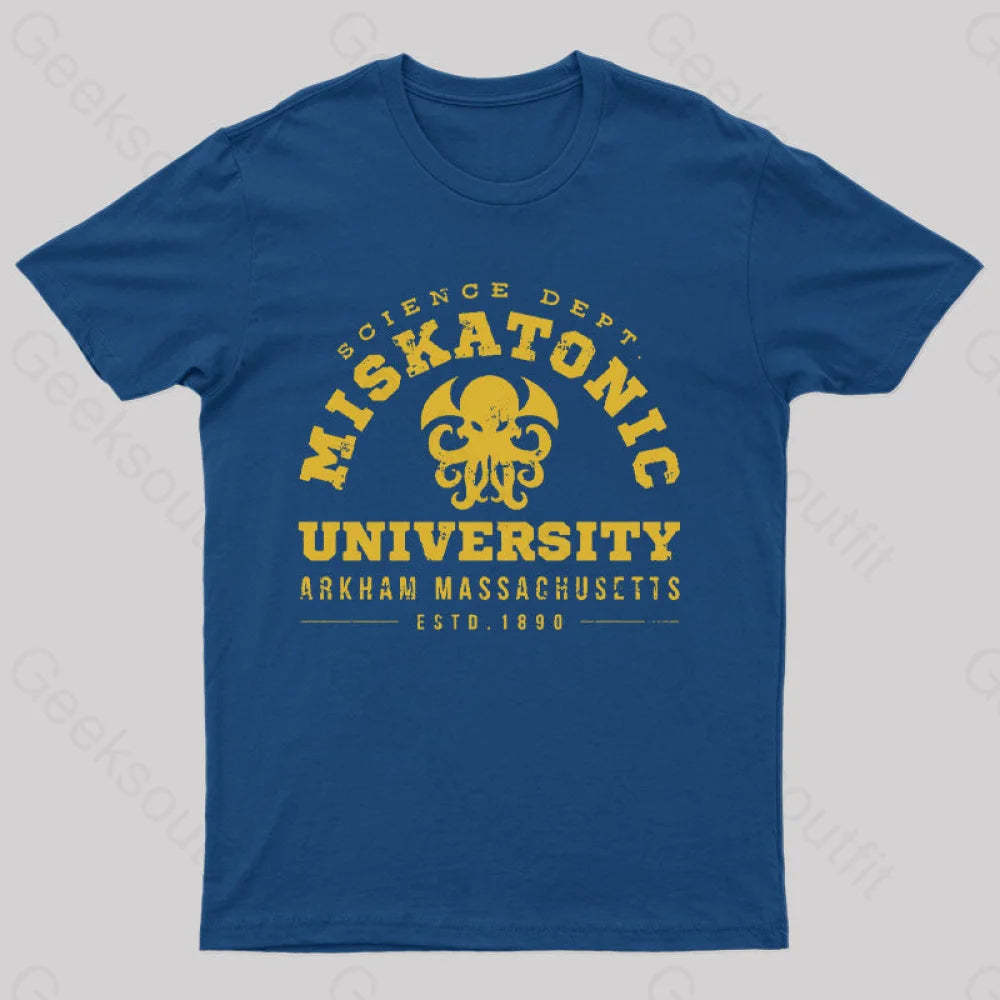 Miskatonic University Science Geeks T-Shirt Navy / S