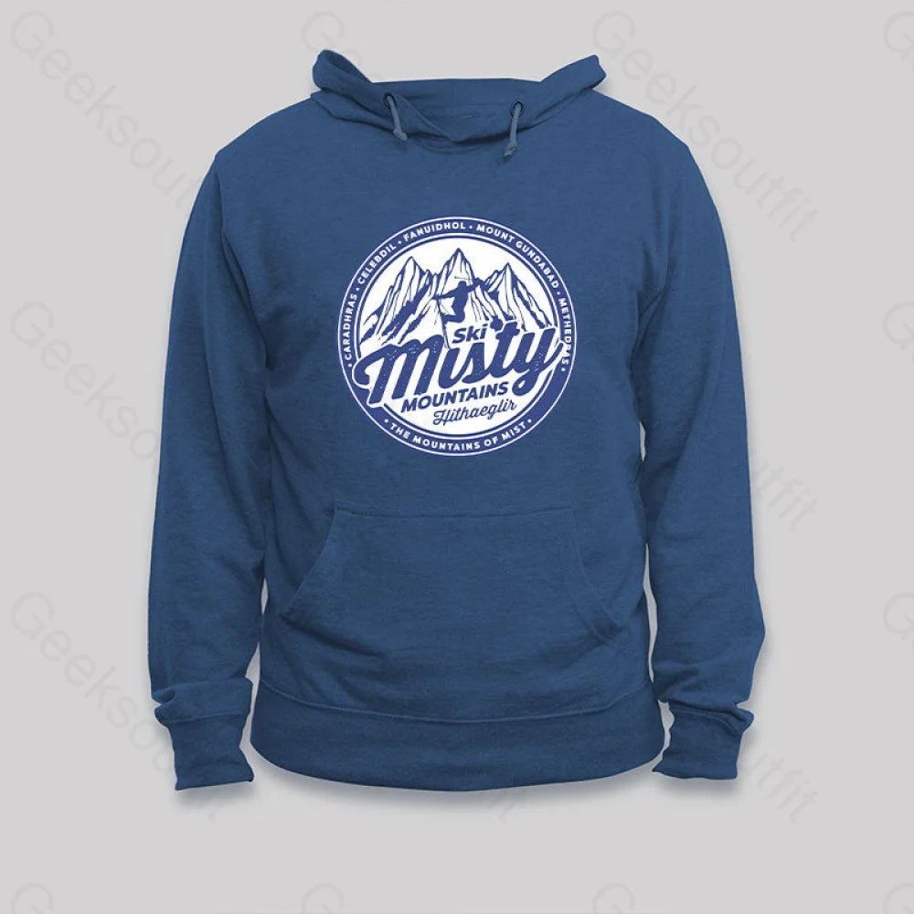 Misty Mountains Hoodie Dark Blue / S