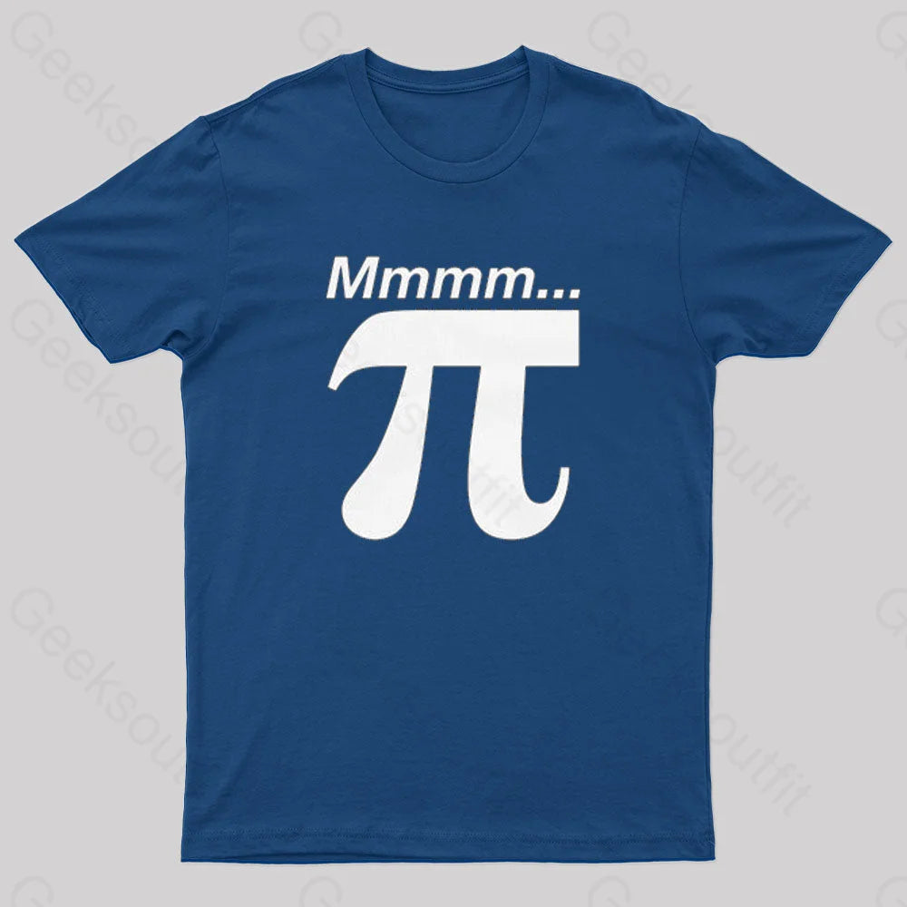 Mmmm Pi Math Geek T-Shirt Navy / S
