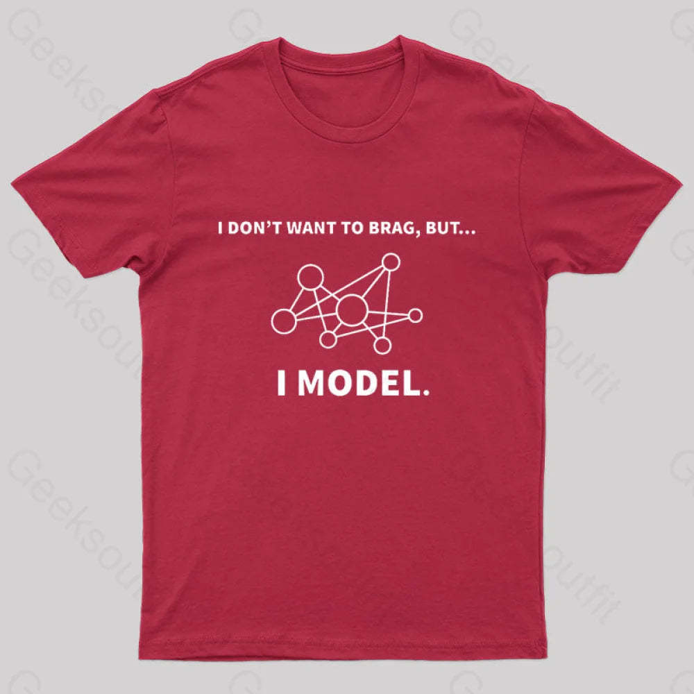 Model Data Science Informatics Geek T-Shirt Red / S