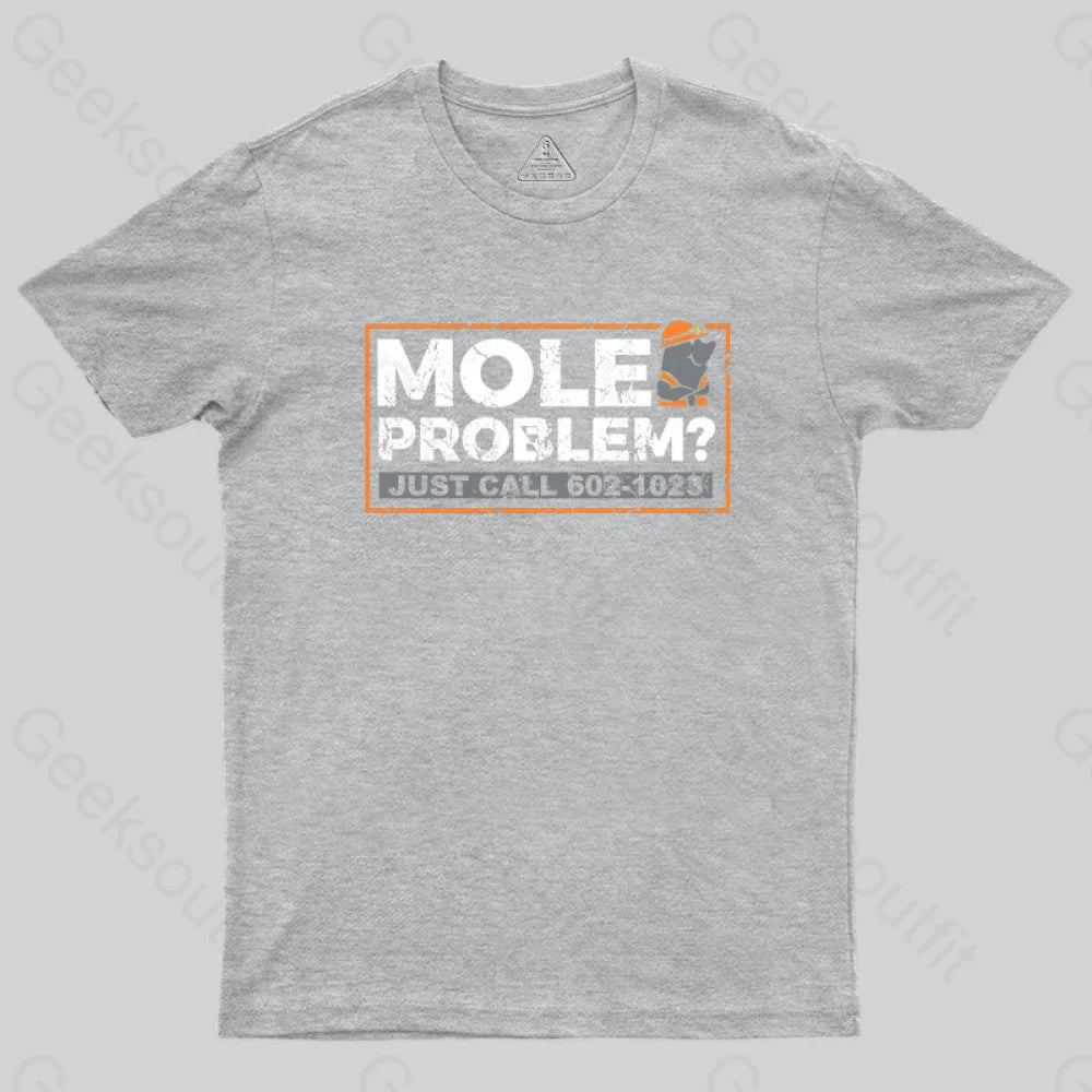 Mole Problems Just Call Avogadro Geek T-Shirt Grey / S