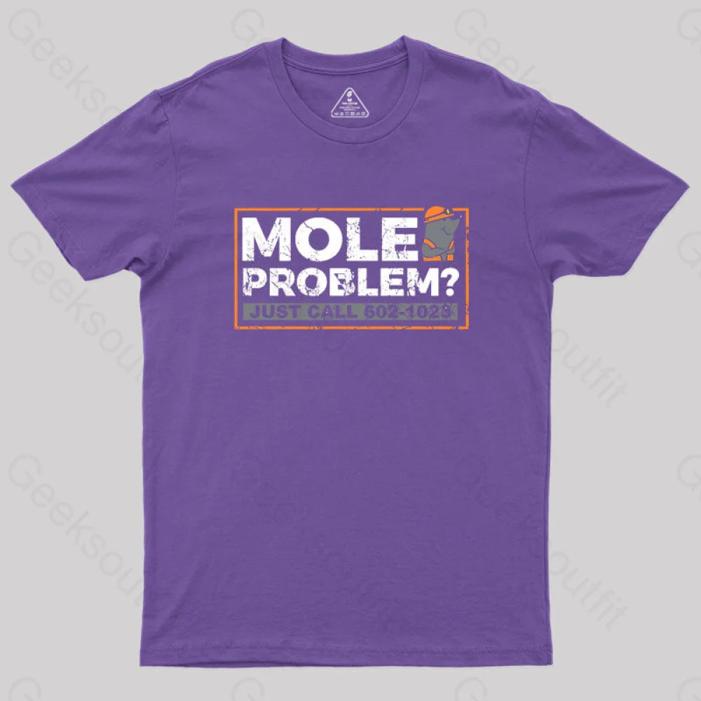 Mole Problems Just Call Avogadro Geek T-Shirt Purple / S
