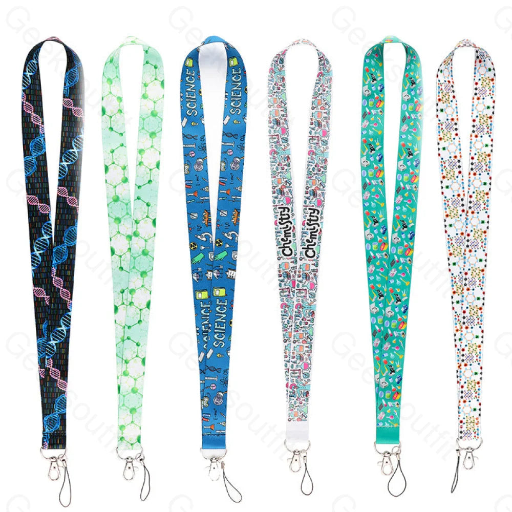 Molecular Dna Chemistry Tools Lanyard Keychain