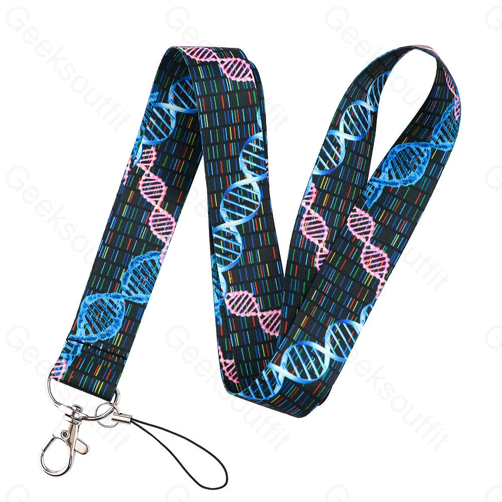 Molecular Dna Chemistry Tools Lanyard Keychain Yz79-1