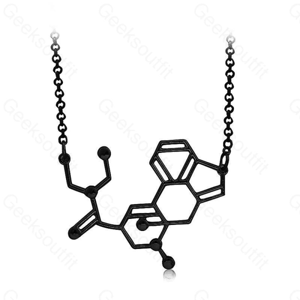 Molecular Formula For Science Students Necklace A1234-Black