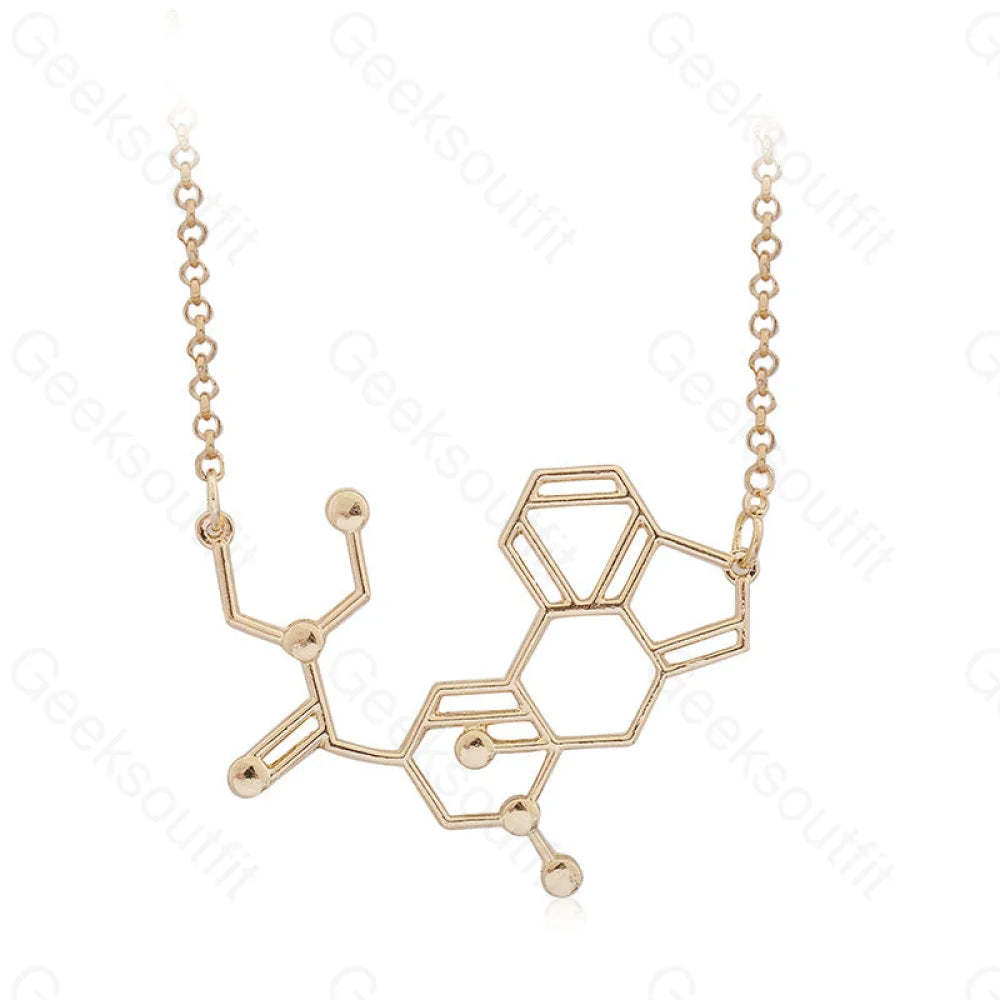 Molecular Formula For Science Students Necklace A1234-Gold