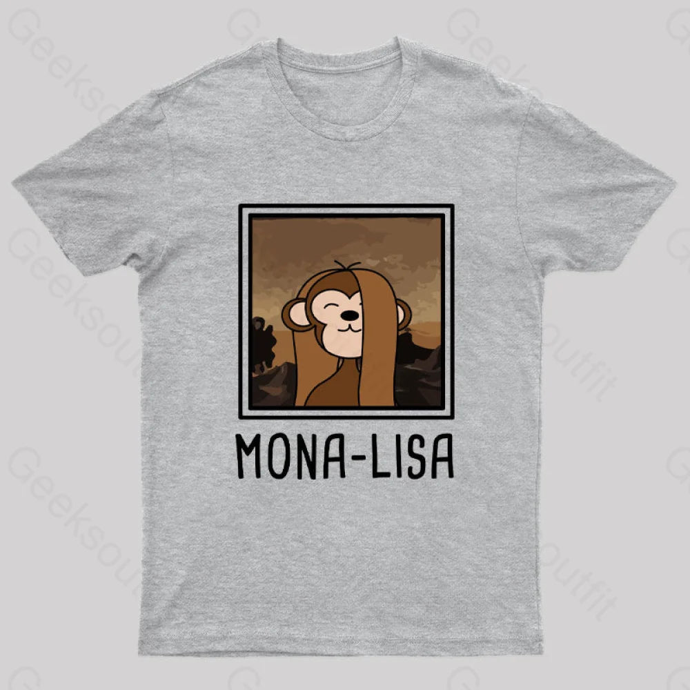 Mona Lisa Geek T-Shirt Grey / S