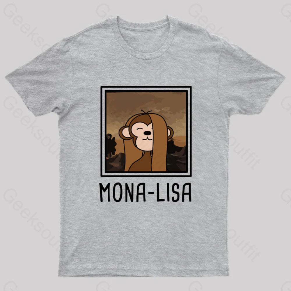 Mona Lisa Geek T-Shirt Grey / S