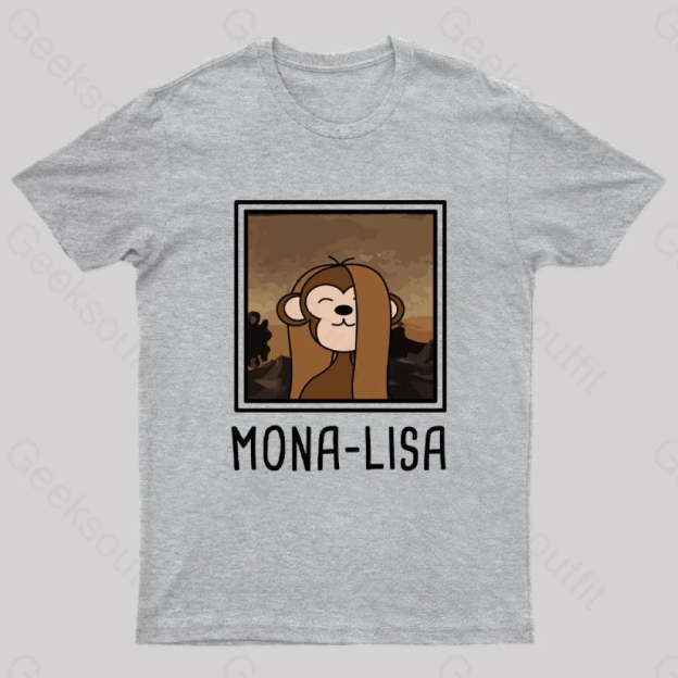 Mona Lisa Geek T-Shirt Grey / S