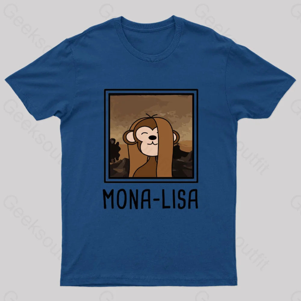 Mona Lisa Geek T-Shirt Navy / S