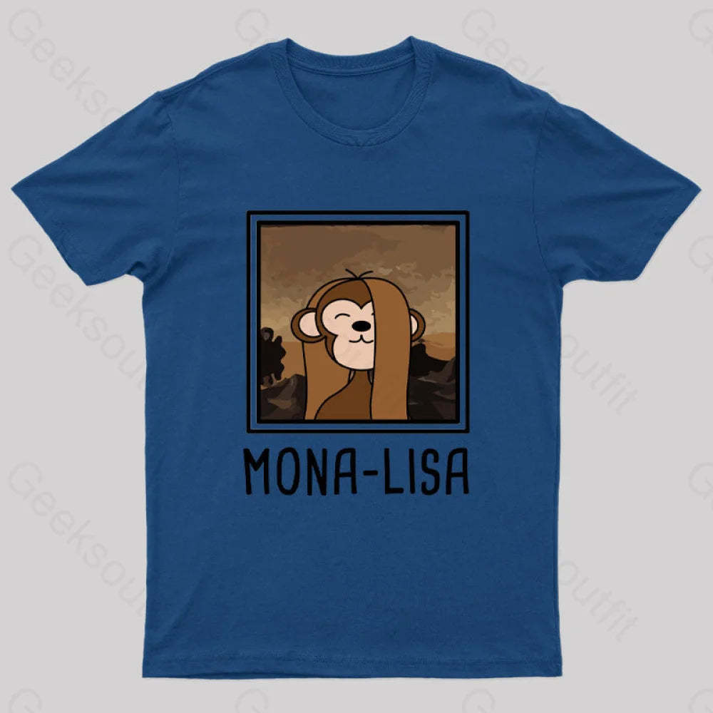 Mona Lisa Geek T-Shirt Navy / S