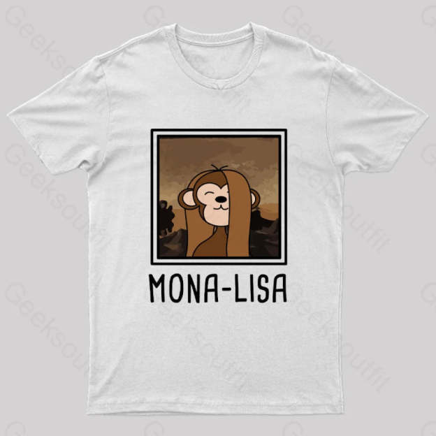 Mona Lisa Geek T-Shirt White / S