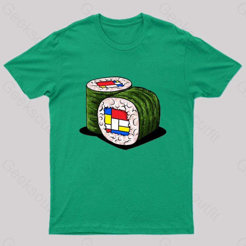Mondrians Sushi Nerd T-Shirt Green / S