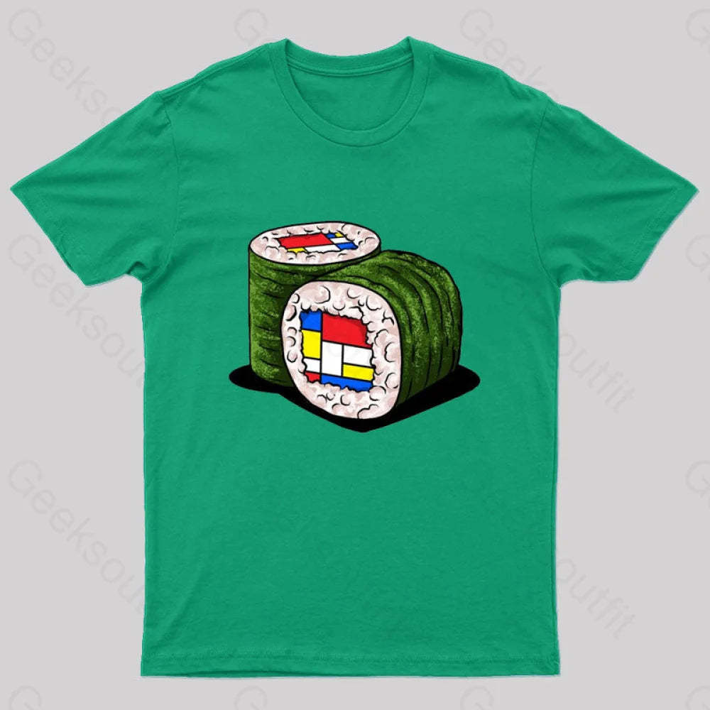 Mondrians Sushi Nerd T-Shirt Green / S