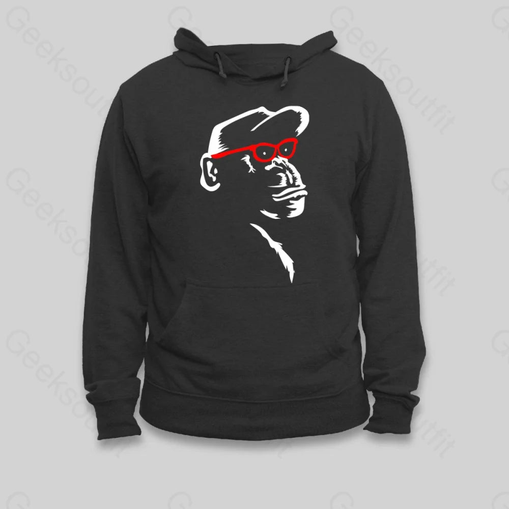 Monkey With Red Glasses Hoodie - Geeksoutfit