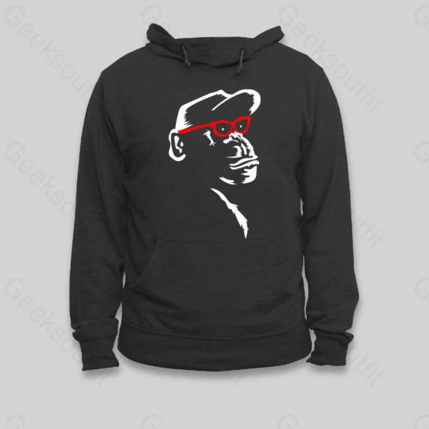 Monkey With Red Glasses Hoodie - Geeksoutfit