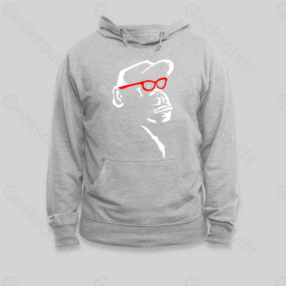 Monkey With Red Glasses Hoodie - Geeksoutfit