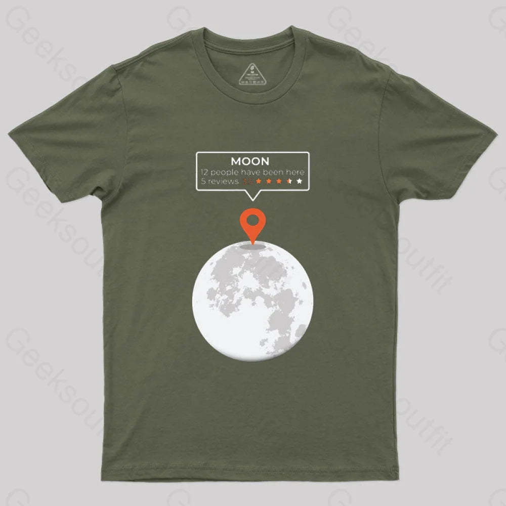 Moon Location T-Shirt Army Green / S