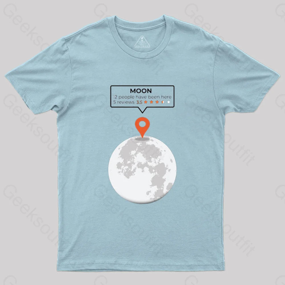 Moon Location T-Shirt Light Blue / S