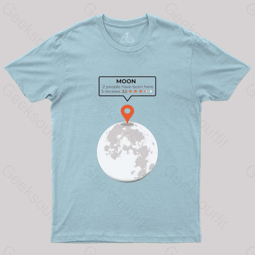 Moon Location T-Shirt Light Blue / S