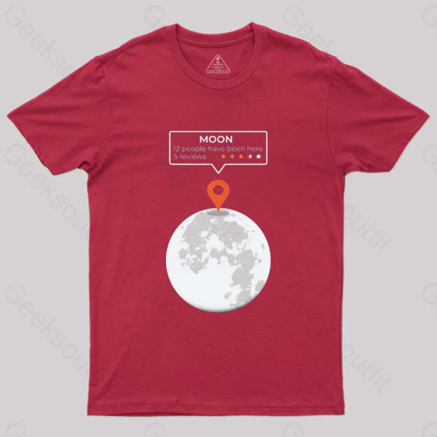 Moon Location T-Shirt Red / S