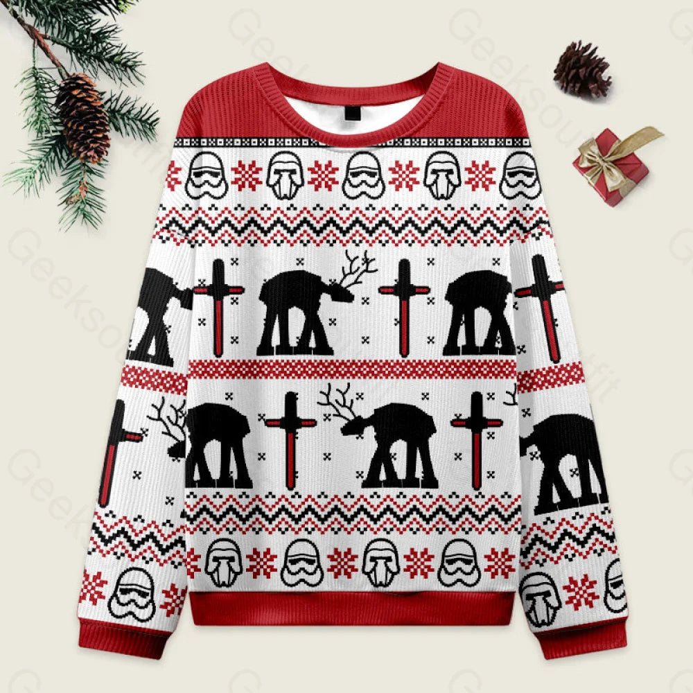 Moose Walker Ugly Christmas Sweater Men??s Style-S