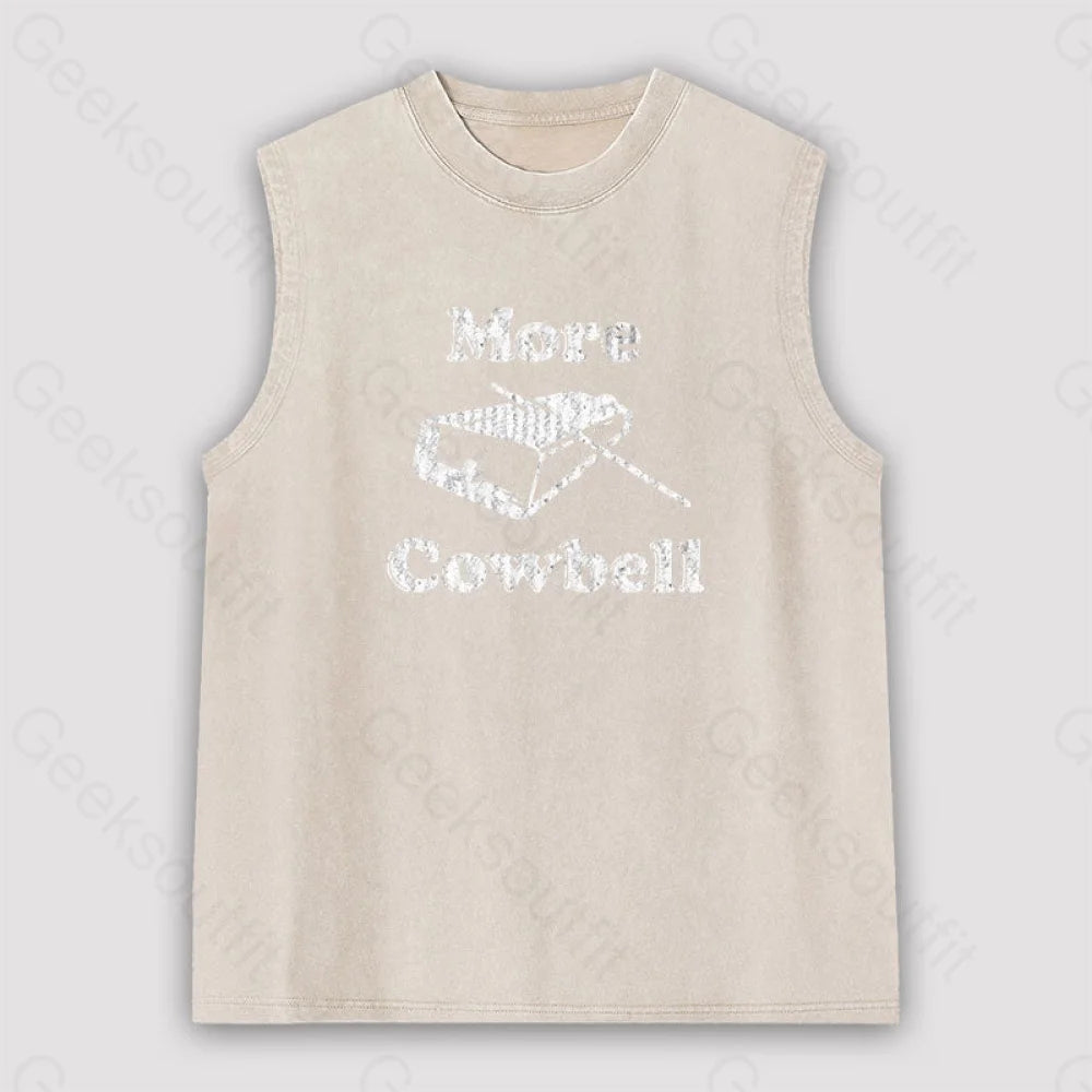 More Cowbell Unisex Washed Tank Apricot / S
