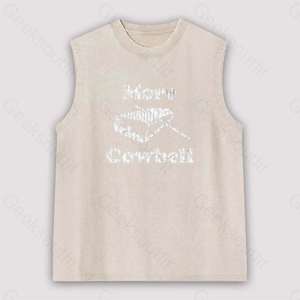 More Cowbell Unisex Washed Tank Apricot / S