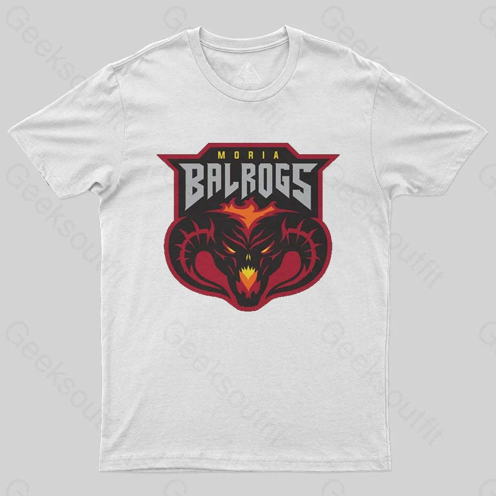 Moria Balrogs Team Logo T-Shirt - Geeksoutfit