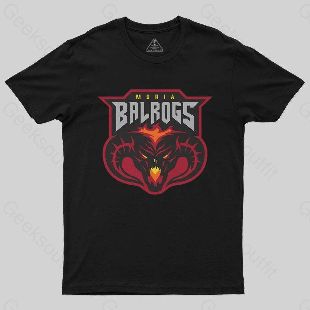 Moria Balrogs Team Logo T-Shirt - Geeksoutfit