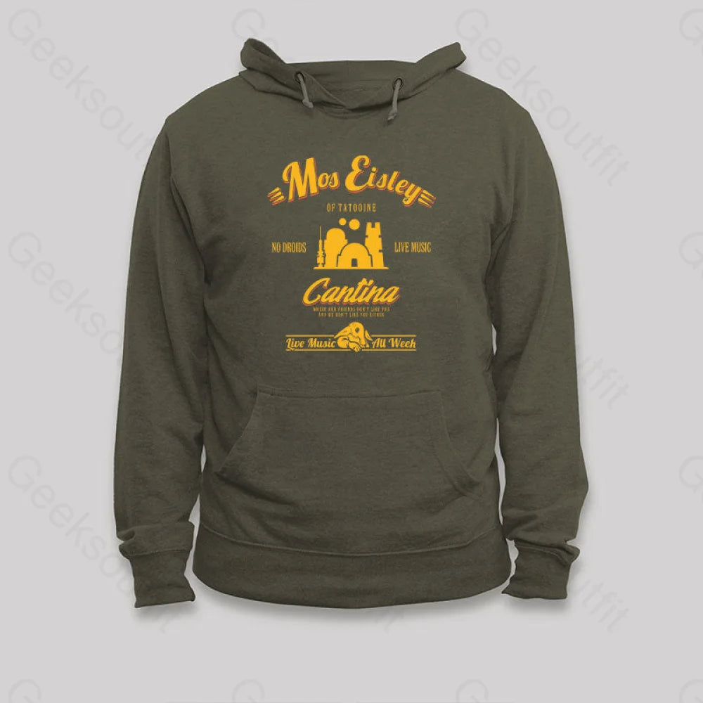 Mos Eisley Cantina Vintage Hoodie Army Green / S