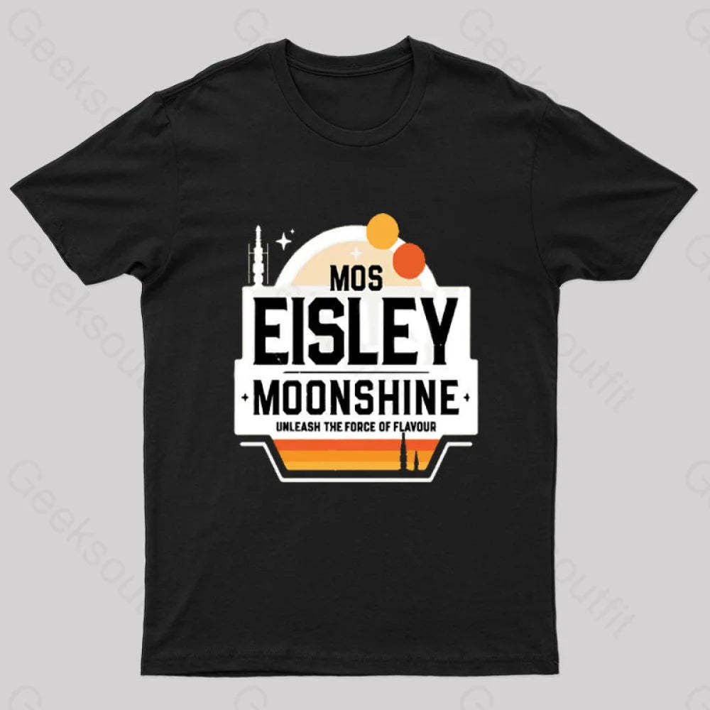 Mos Eisley Moonshine Nerd T-Shirt Black / S