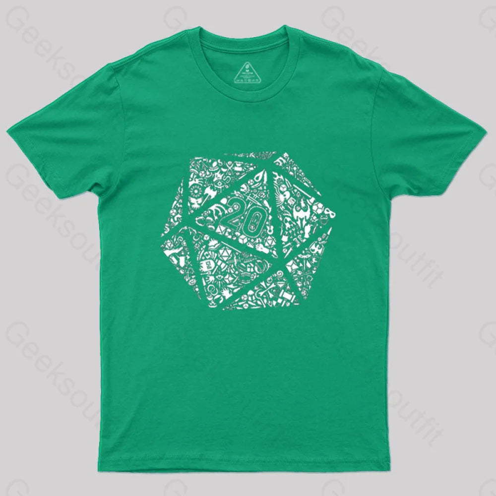 Mosaic D20 T-Shirt Green / S