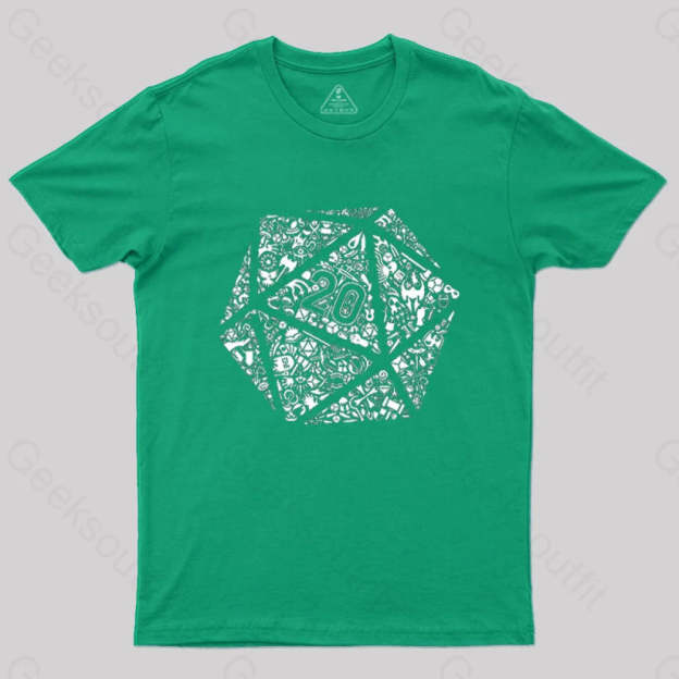 Mosaic D20 T-Shirt Green / S