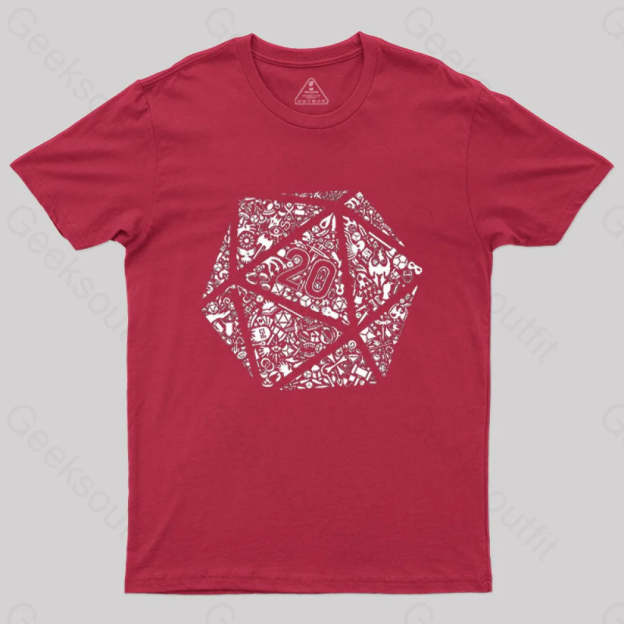 Mosaic D20 T-Shirt Red / S