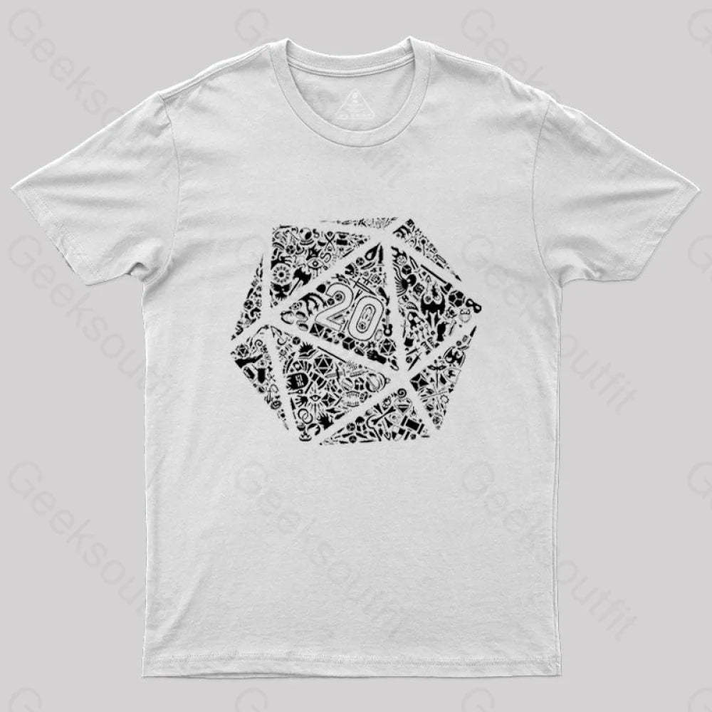 Mosaic D20 T-Shirt White / S