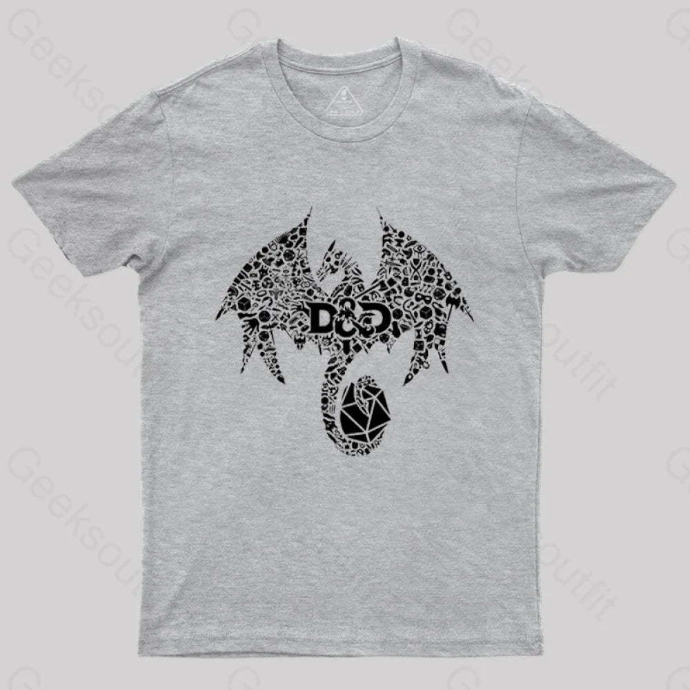 Mosaic Dragon T-Shirt Grey / S
