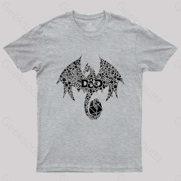 Mosaic Dragon T-Shirt Grey / S