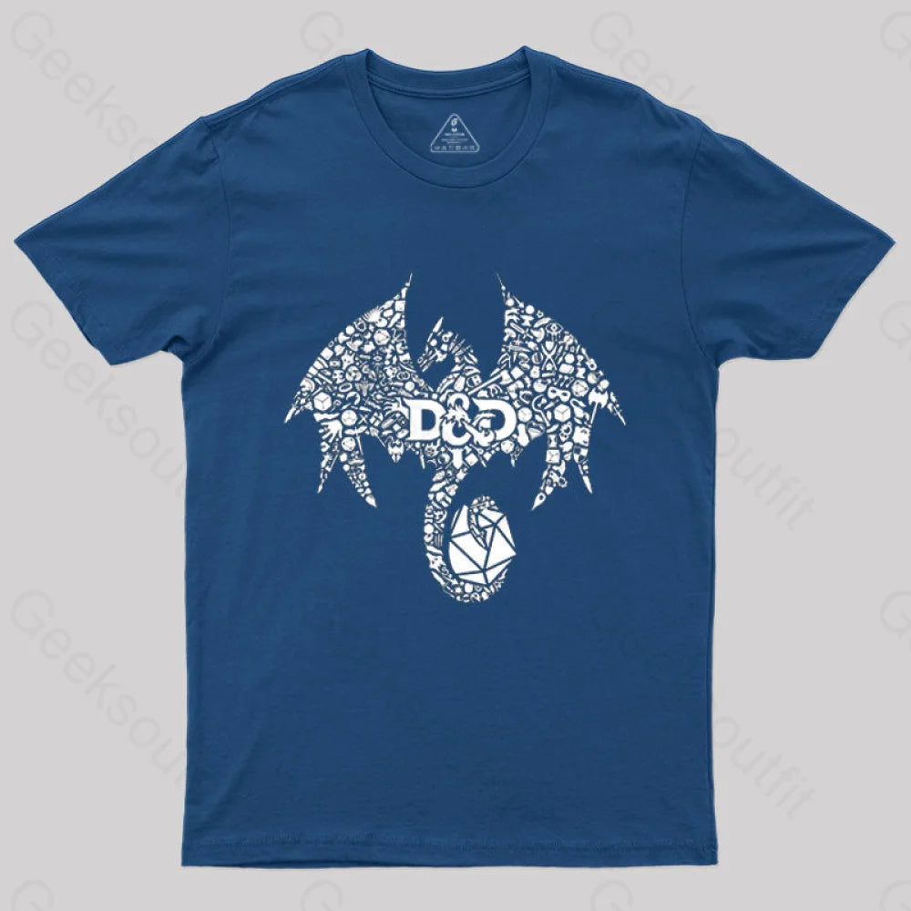Mosaic Dragon T-Shirt Navy / S