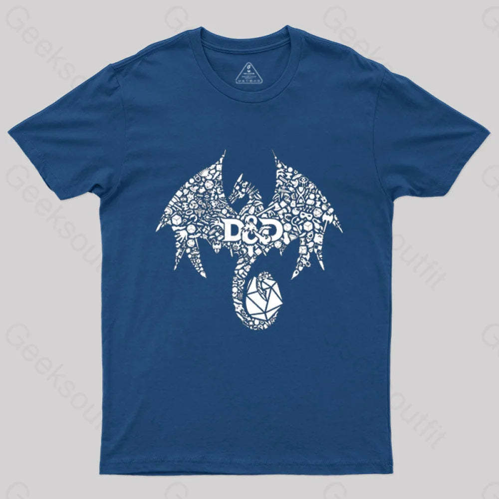 Mosaic Dragon T-Shirt Navy / S