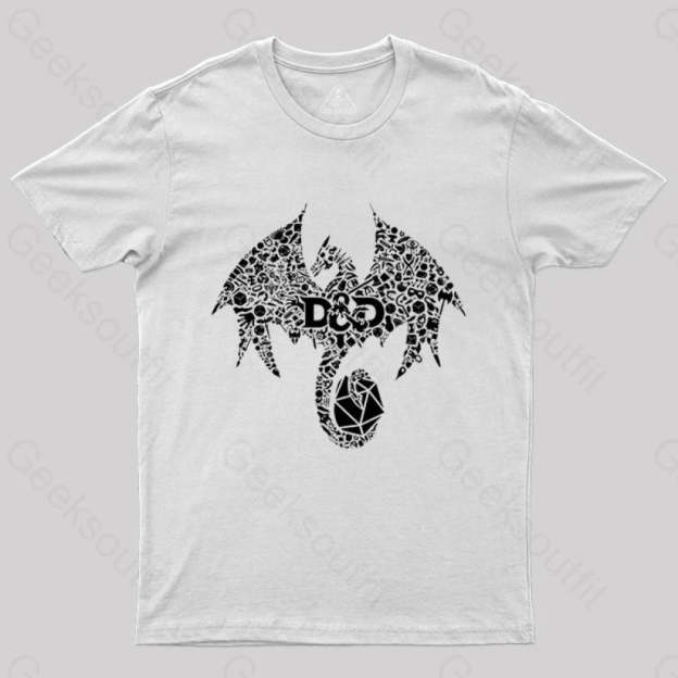 Mosaic Dragon T-Shirt White / S