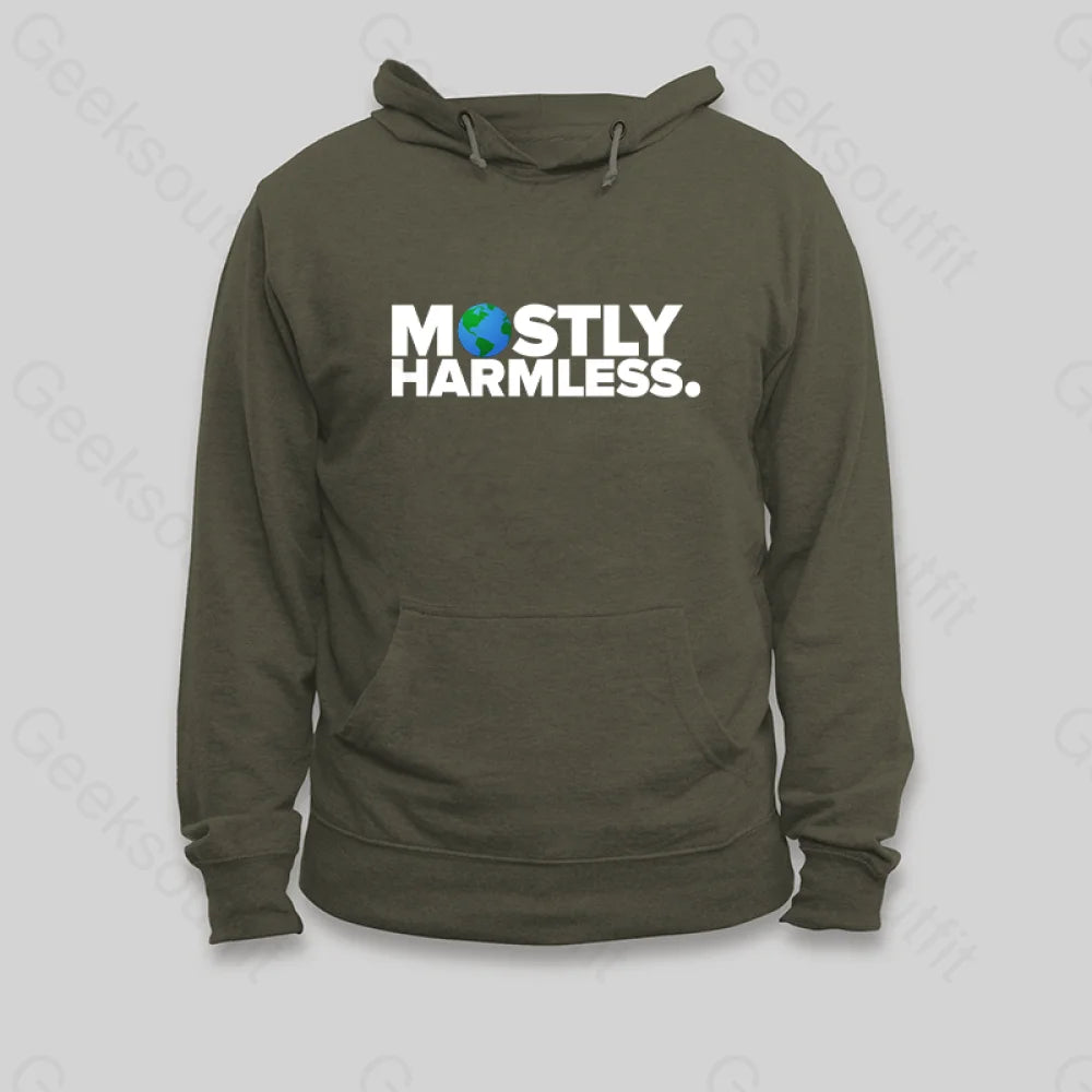 Mostly Harmless Hoodie Army Green / S