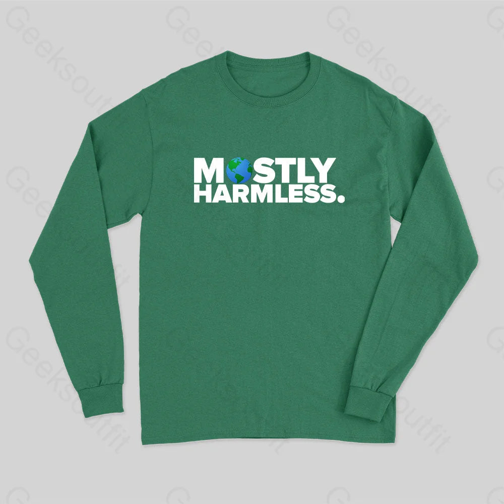 Mostly Harmless Long Sleeve T-Shirt Green / S